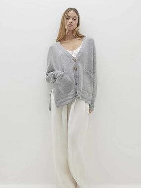 Naked Cashmere LAUREN BUTTON-UP CASHMERE CARDIGAN XS